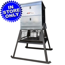 All Seasons Stand & Fill Broadcast Feeder with Varmint Cage - 600lb
