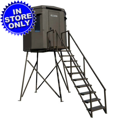 All Seasons Big Chingon 7ft x 7ft Box Blind with 8' Stand and Ladder