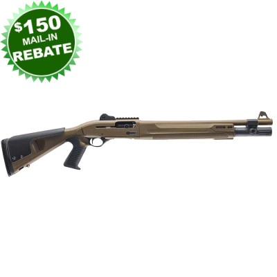 Beretta 1301 Tactical C Mod 2 Semi-Auto 12ga 18.5in 3in 7+1 Pistol Grip Shotgun - FDE