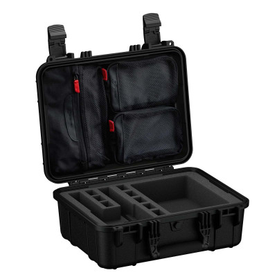 Condition 1 - 2 Gun Pistol Case 16in #179 - Black with Lid Organizer
