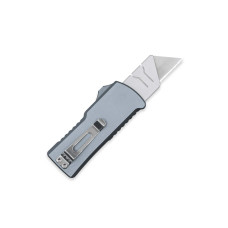 CobraTec OTF Utility Knife with Replaceable Blades - Grey