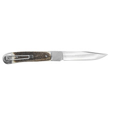 CobraTec Trapper Hidden Release Automatic Folding Knife - Stag Handle