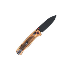CobraTec Zebrawood Bar Lock Automatic Knife - Black Drop Point CobraTec Zebrawood Bar Lock Automatic Knife - Black Drop Point