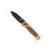 CobraTec Zebrawood Bar Lock Automatic Knife - Black Drop Point
