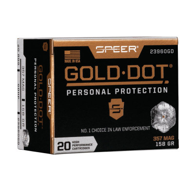 Speer Gold Dot 357 Mag 158gr Hollow Point Ammuntion - 20 Rounds