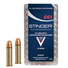 CCI .22LR Stinger Hyper Velocity Copper Plated Hollow Point - 50 Rounds