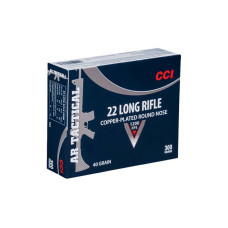 CCI .22LR AR Tactical Ammunition Copper Plated Round Nose 40gr - 300 Rounds