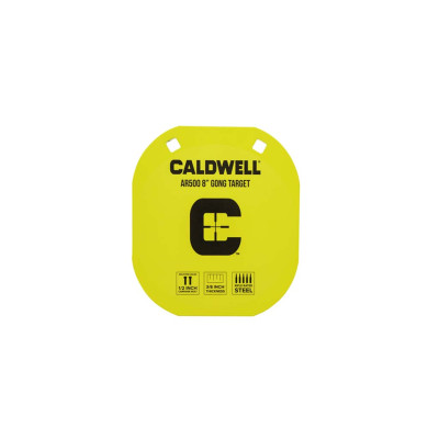 Caldwell AR500 8in Gong Steel Hanging Target 3/8in - Yellow