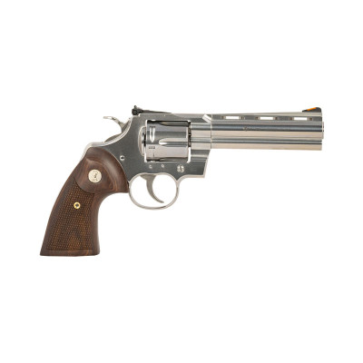 Colt Python 357 Mag 5in 6-Round Stainless Revolver with Walnut Grip
