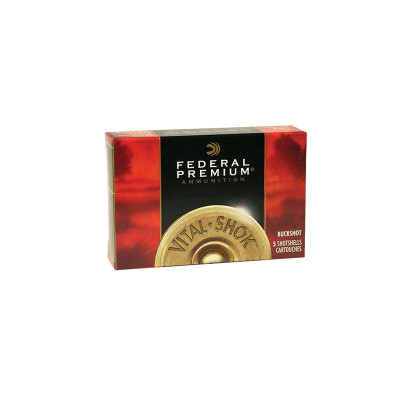 Federal P2563B Premium Vital Shok 20 Ga 2.75in 20 Pellets #3 Buck Shot - 5 Rounds