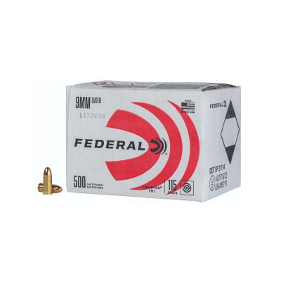 Federal Champion Training 9mm 115gr FMJ - 500 Rounds