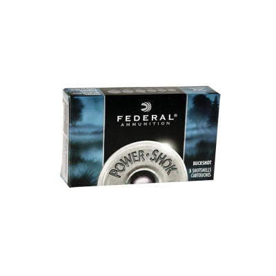 Federal F2072B Power Shok Buckshot 20 ga 3" 18 Pellets 2 Buck Shot 5Bx/50Cs