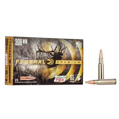 Federal Premium .308 WIN 165gr Barnes Triple Shock X (TSX) Ammunition - 20 Rounds