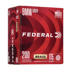 Federal Champion Training 9mm 115gr FMJ - 200 Rounds