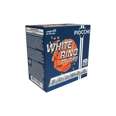 Fiocchi White Rhino Crusher 12Ga 2.75in 1 1/8oz #8 Shot - 25 Rounds
