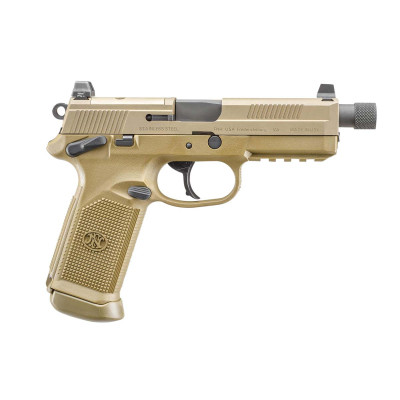 FN FNX Tactical .45 ACP 5.3in Threaded Barrel 15+1 Flat Dark Earth Optic Ready Night Sights Manual Safety