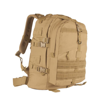 Fox Outdoors Large Transport Backpack - Flat Dark Earth Fox Outdoor Large Transport Pack backpack in coyote tan with padded shoulder straps and waist belt