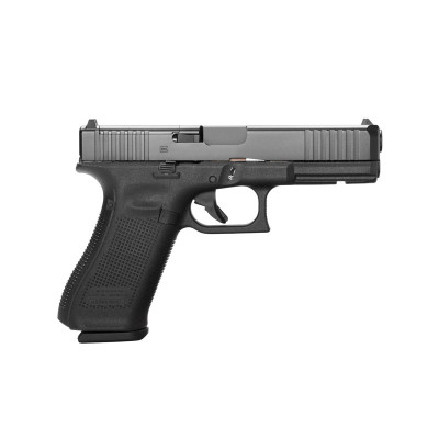 Glock G17 MOS Gen 5 9mm 4.5in 17Rd Black nDLC Front Serrations Modular Backstrap Blk
