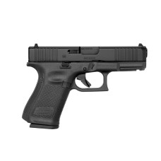 Glock G19 Gen 5 9mm 4in 15+1 nDLC Front Serrations Modular Backstrap - Black