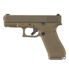 Glock G19X V 9mm Luger 4.02in 17+1 Coyote nPVD Glock Night Sights