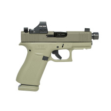 Glock G43X MOS 9mm 3.4in 15+1 Threaded Barrel OD Green - Holosun Red Dot