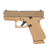 Glock 43X MOS — 9mm, 15+1, DEBO Bronze/FDE Glock 43X MOS 9mm pistol, DEBO Bronze FDE finish, optics ready slide