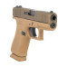 Glock 43X MOS — 9mm, 15+1, DEBO Bronze/FDE Glock 43X MOS 9mm pistol, DEBO Bronze FDE finish, optics ready slide