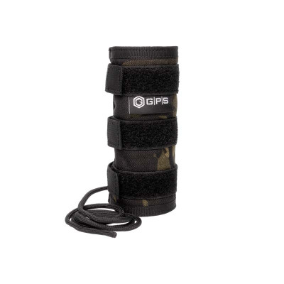GPS Tactical Suppressor Cover for .22 LR - 5in - Black Multicam