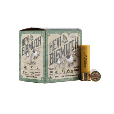 Hevishot Hevi-Bismuth Waterfowl 20 Gauge 3in 1 1/8oz #2 - 25 Rounds