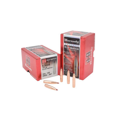 Hornady ELD Match 6.5mm .264 147gr Bullets Only- 100 per Box
