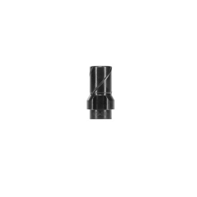 HUXWRX 3-Lug Muzzle Device — 9mm, 1/2x28 HUXWRX 3-lug muzzle device for 9mm suppressors, black finish, 1/2x28