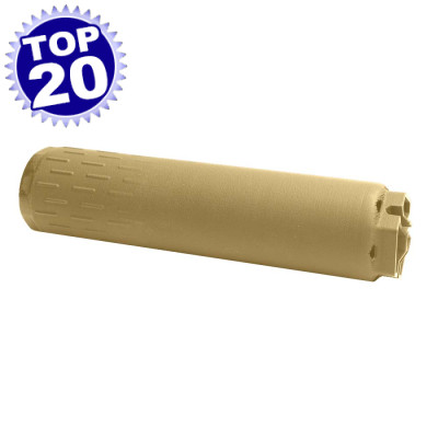 Huxwrx FLOW Range 36 TI 9mm-8.6BLK Titanium Suppressor - FDE Huxwrx FLOW Range 36 TI 9mm-8.6BLK Titanium Suppressor - FDE