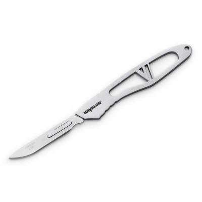 Havalon Knives Piranta Echo Skeletonized Skinning Knife with Replaceable Blades - Silver