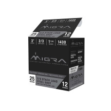 Migra Ammo Staxd 12ga 3in 1-1/4oz #2/#3 Steel Shot - 25 Rounds Migra Ammo Staxd 12ga 3in 1-1/4oz #2/#3 Steel Shot - 25 Rounds