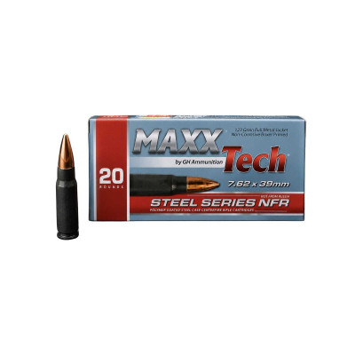 MaxxTech 7.62x39 123gr FMJ Steel Case - 20 rounds MaxxTech 7.62x39 123gr FMJ Steel Case - 20 rounds