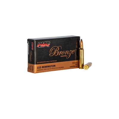 PMC Bronze .223 REM 55gr Pointed Soft Point - 20 Rounds
