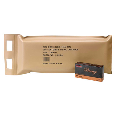 PMC 9mm Luger 115gr. FMJ Battle Pack - 300 Rounds PMC 9mm Luger 115gr. FMJ Battle Pack - 300 Rounds