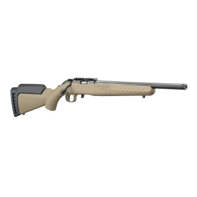 Ruger American Rimfire .22 MAG 15+1 16in Satin Blued Threaded - FDE Ruger American Rimfire .22 MAG 15+1 16in Satin Blued Threaded - FDE