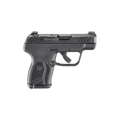 Ruger LCP MAX Compact .380 ACP 2.8in Barrel 10+1 with Safety - Black Ruger LCP MAX 13760 black .380 ACP pocket pistol with manual safety and tritium front sight