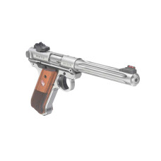 Ruger Mark IV Hunter .22LR 6.88in 10+1 Stainless Steel  Checkered Laminate Grip