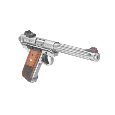 Ruger Mark IV Hunter .22LR 6.88in 10+1 Stainless Steel  Checkered Laminate Grip