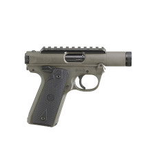 Ruger Mark IV 22/45 .22 LR 3in Threaded Barrel Pistol - OD Green Ruger Mark IV 22/45 .22 LR 3in Threaded Barrel Pistol - OD Green