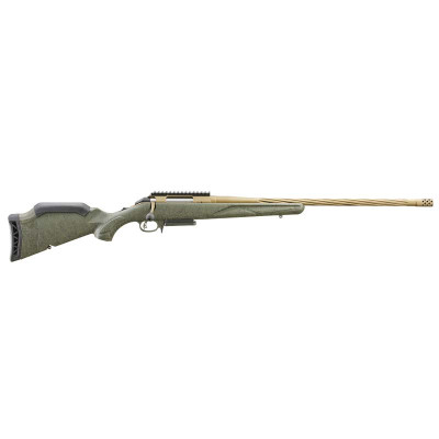 Ruger American Predator GEN II 7mm PRC 22in Burnt Bronze Cerakote Sprial Fluted Barrel Rifle - Green Splatter Ruger American Predator GEN II 7mm PRC 22in Burnt Bronze Cerakote Sprial Fluted Barrel Rifle - Green Splatter