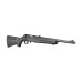 Ruger American Rimfire Sighted .22LR 10+1 18in Satin Stainless Threaded - Black Ruger American Rimfire Sighted Compact .22 LR bolt-action rifle with 18 inch threaded barrel and black synthetic stock