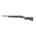 Ruger American Rimfire Sighted .22LR 10+1 18in Satin Stainless Threaded - Black Ruger American Rimfire Sighted Compact .22 LR bolt-action rifle with 18 inch threaded barrel and black synthetic stock