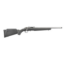 Ruger American Rimfire .22LR 10+1 18in Satin Stainless Threaded - Black