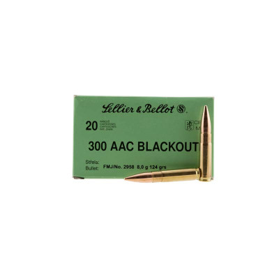 Sellier & Bellot 300BLK 124Gr FMJ - 20 Rounds