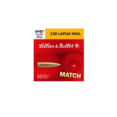 Sellier & Bellot 338 Lapua 250Gr Match HPBT - 10 Rounds