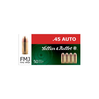 Sellier & Bellot SB45A .45 Auto 230gr FMJ - 50 Rounds