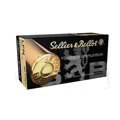 Sellier & Bellot Handgun .45 LC 250gr Lead Flat Nose - 50 Rounds